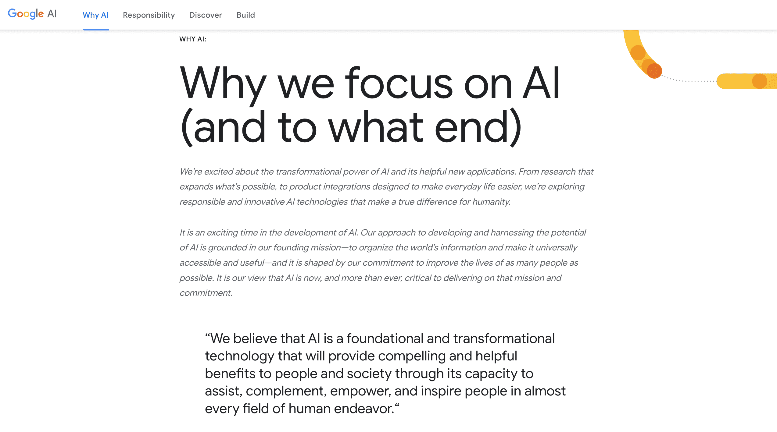 Why Google focus on AI