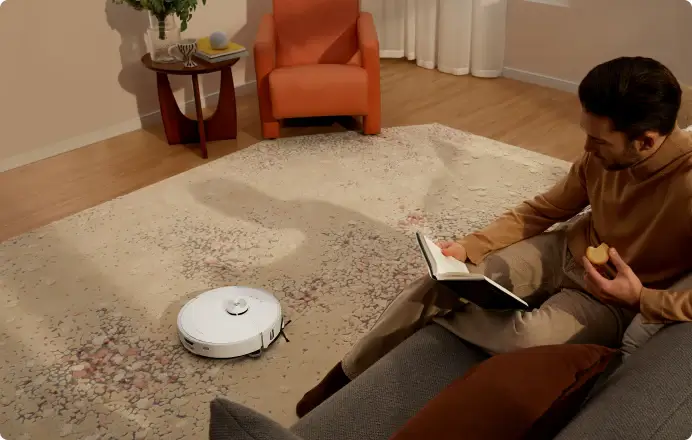 roborock s8 maxv ultra at home with people