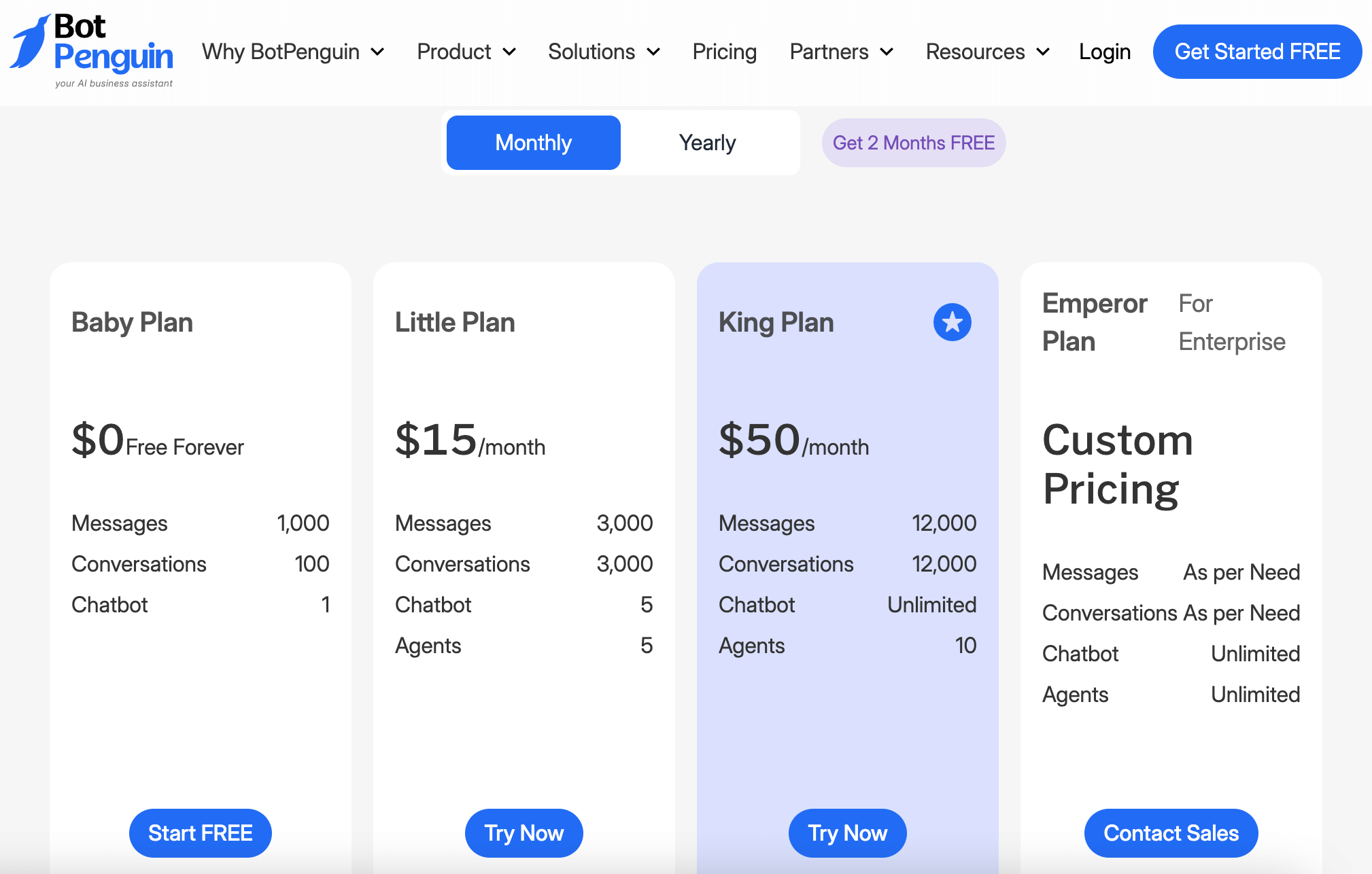 BotPenguin Pricing