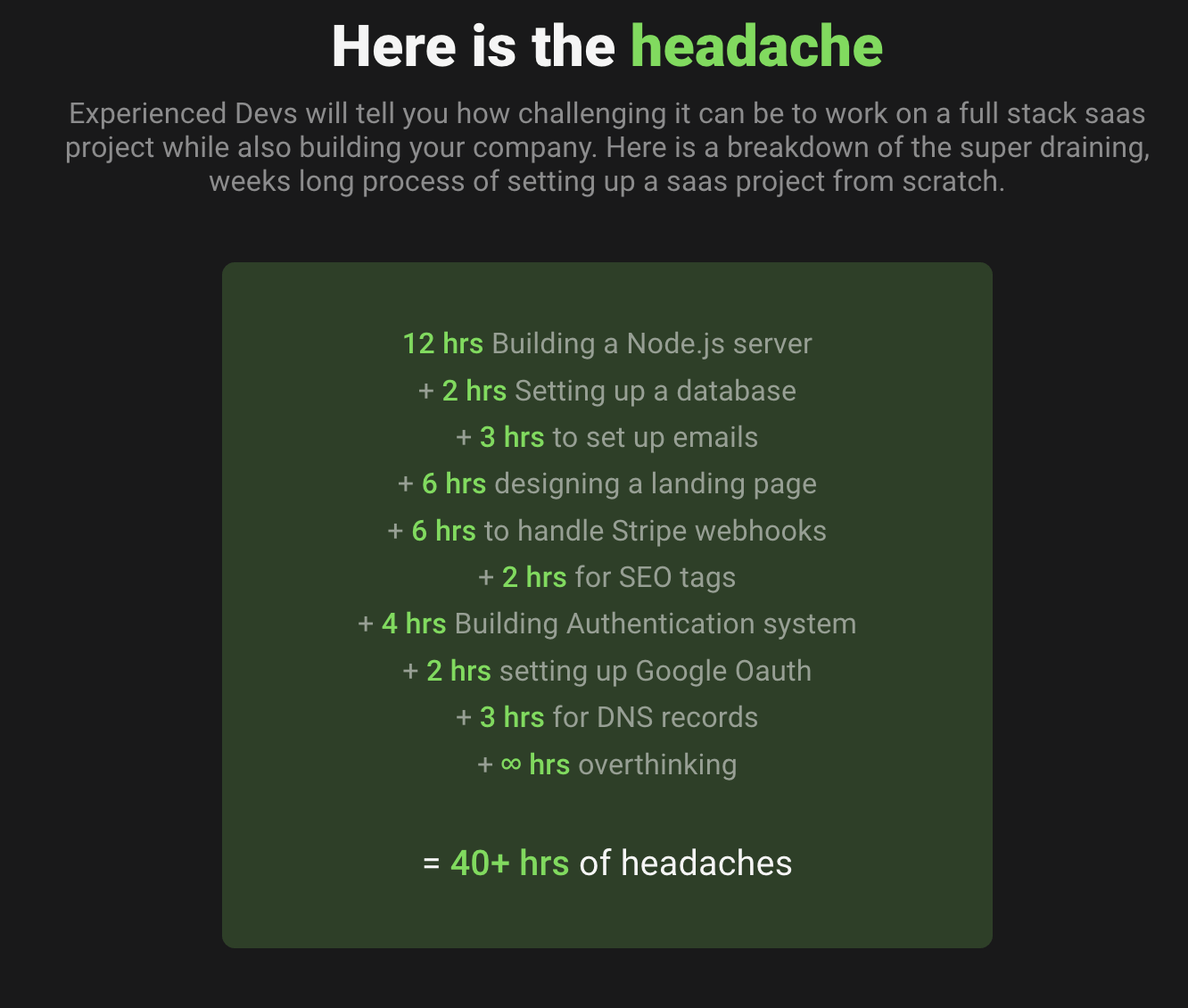 faster node headache