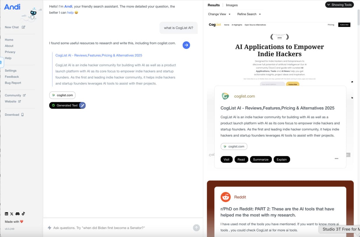 Andi Search demo
