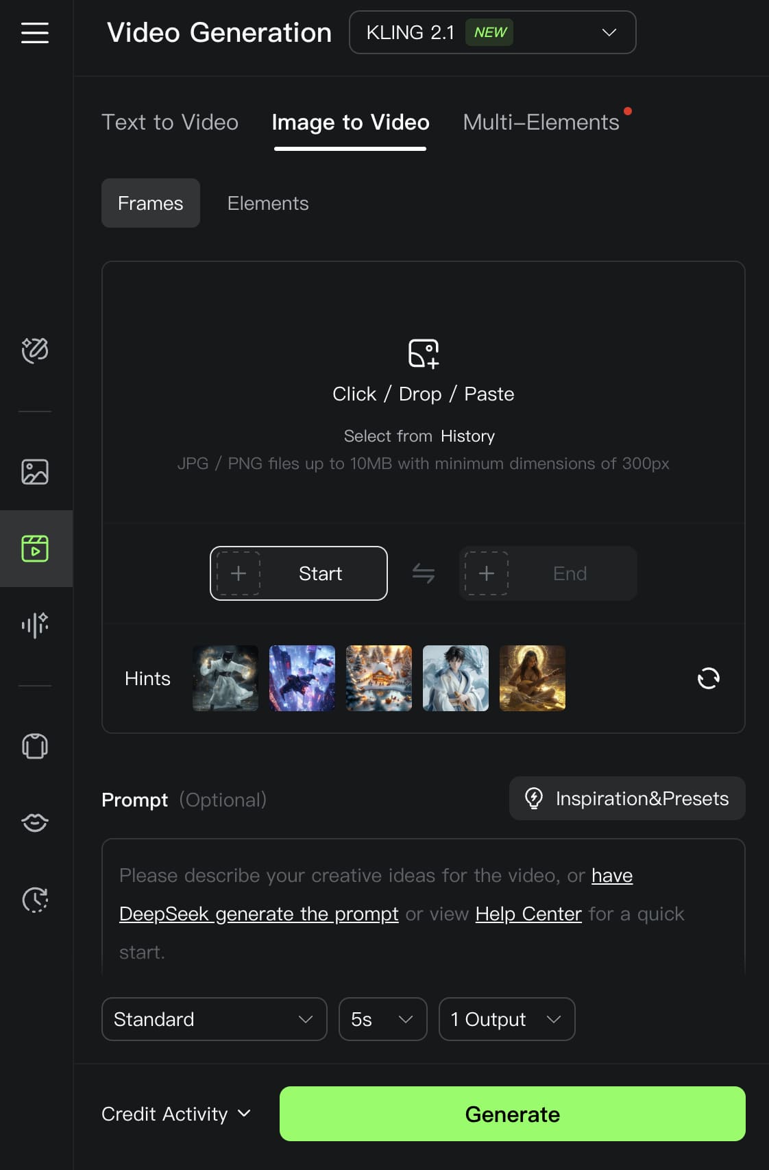klingai video generation